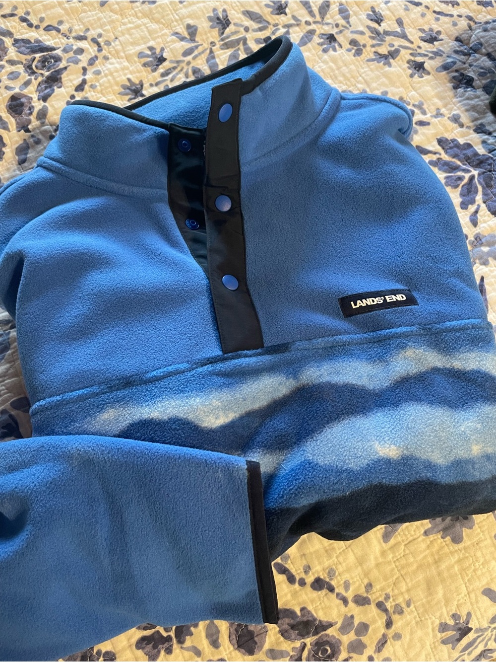 Lands' End Royal Blue Fleece Pullover Women’s XL Tall